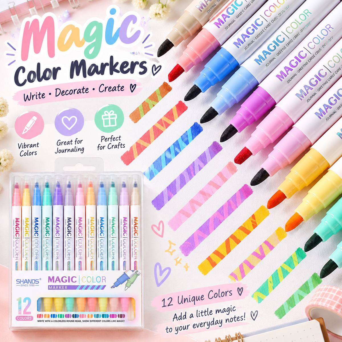 ✨ Magic Color-Change Dual-Tip Highlighters