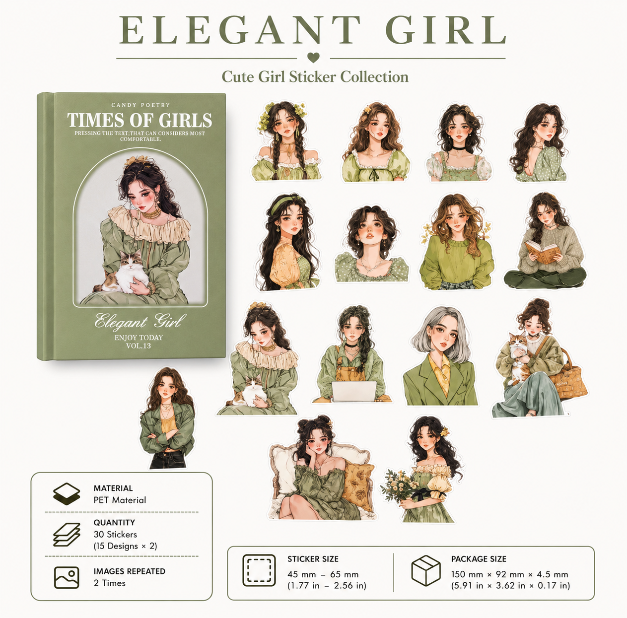 Times of Girls Sticker Collection