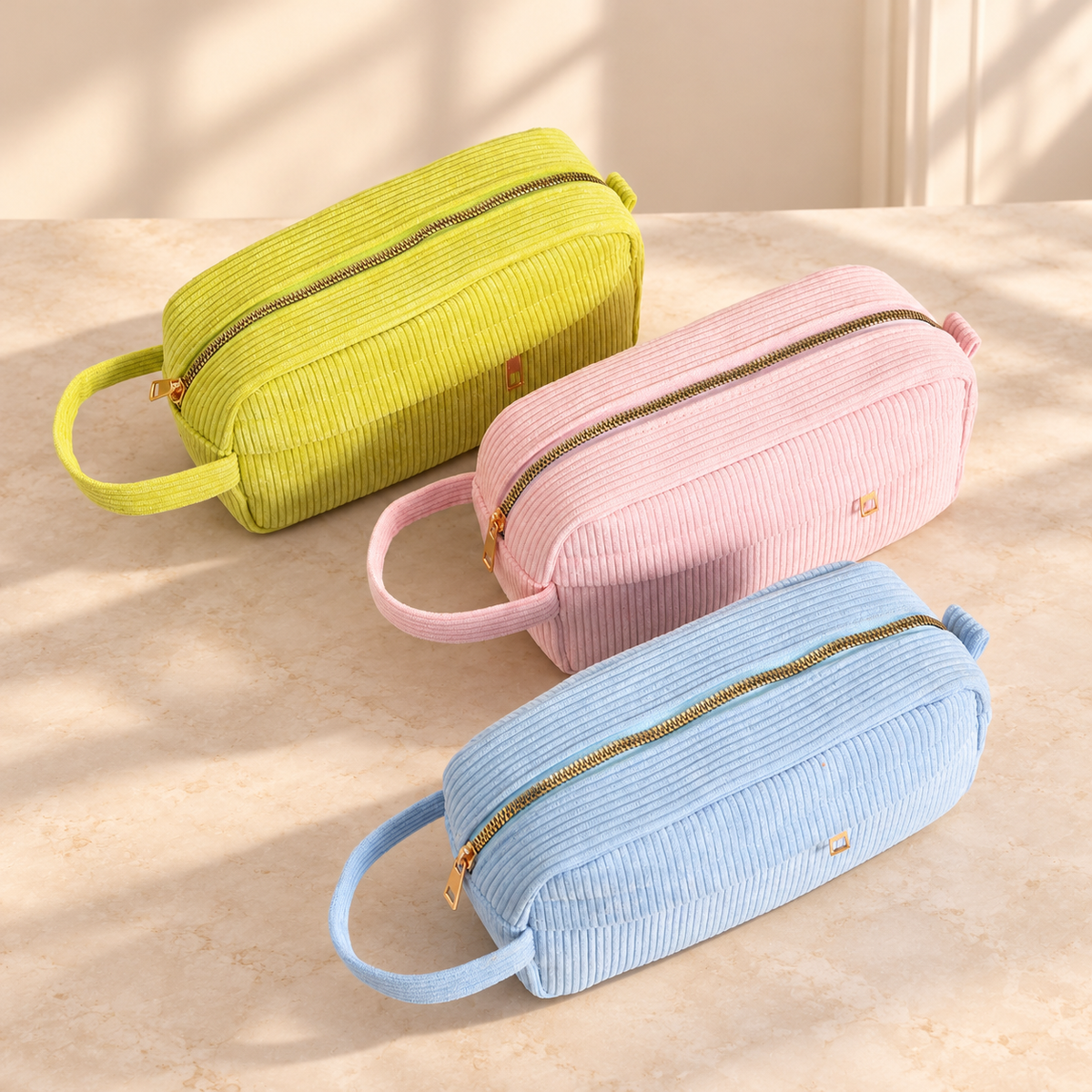 Corduroy Cosmetic & Stationery Pouch
