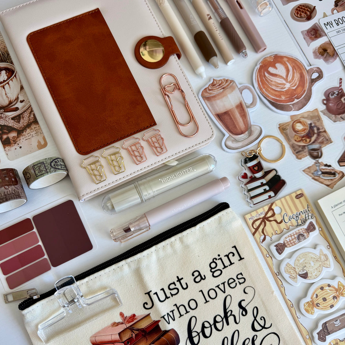 ✨ NEW ✨  Latte & Chapters | Coffee & Book Lover’s Stationery Bundle