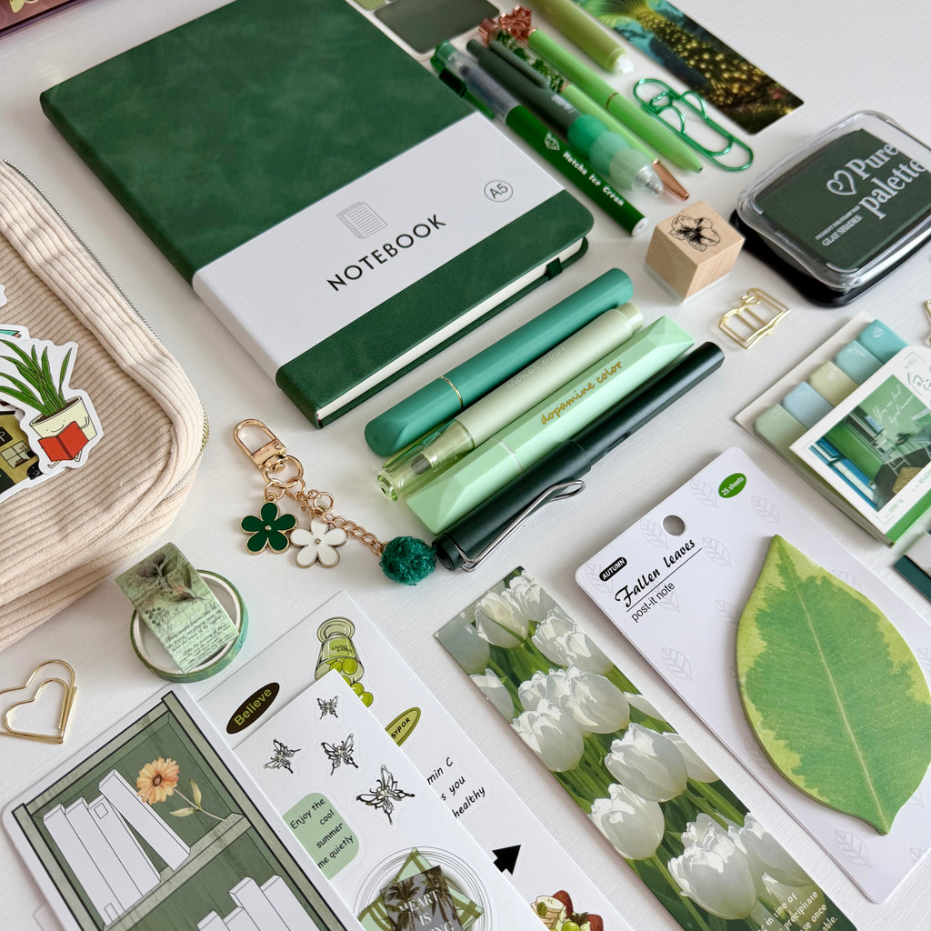 Emerald Whispers | Bookish Stationery & Gift Bundle 🌿📚