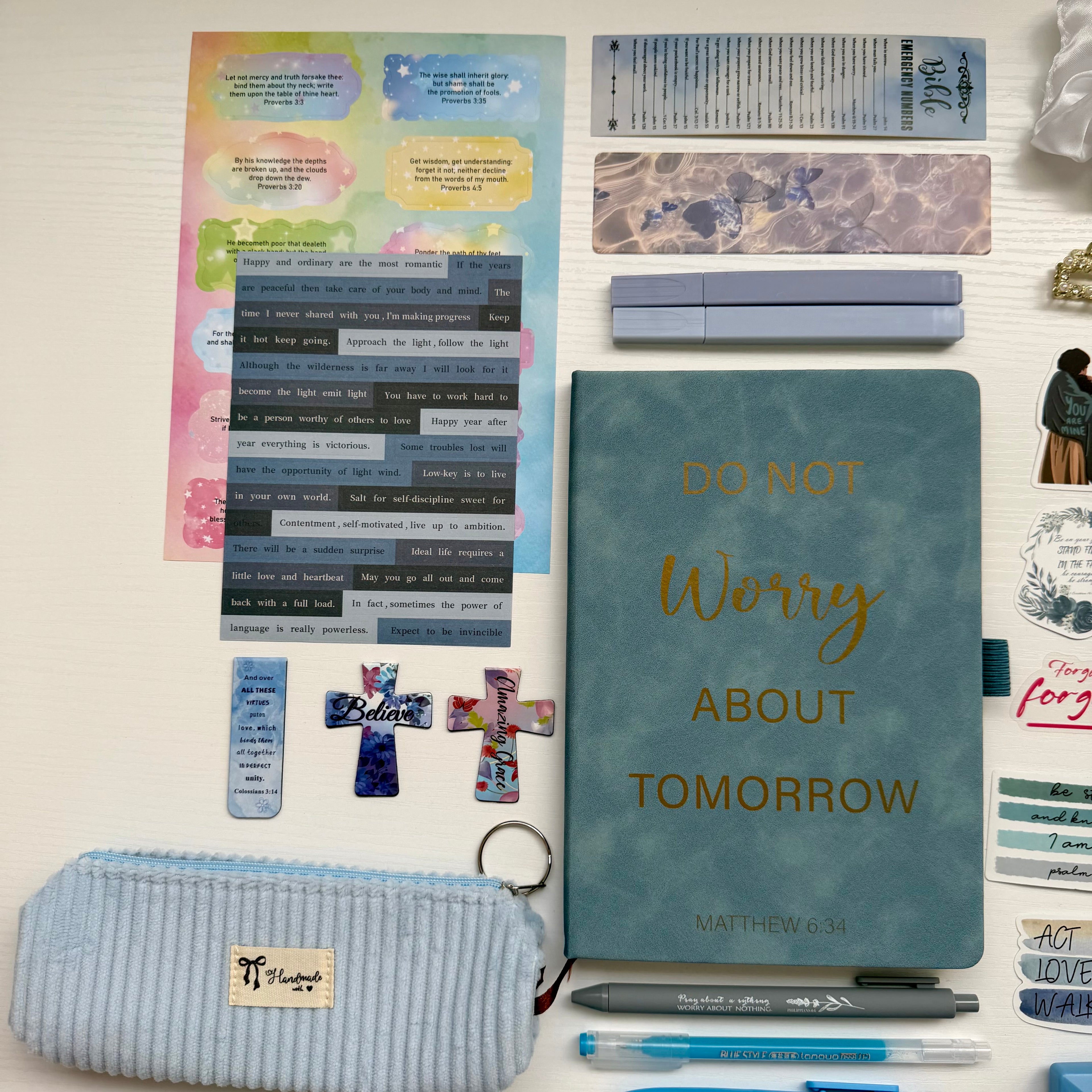 Light Blue Bible Study Set