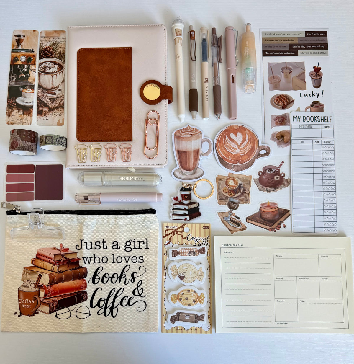 ✨ NEW ✨  Latte & Chapters | Coffee & Book Lover’s Stationery Bundle