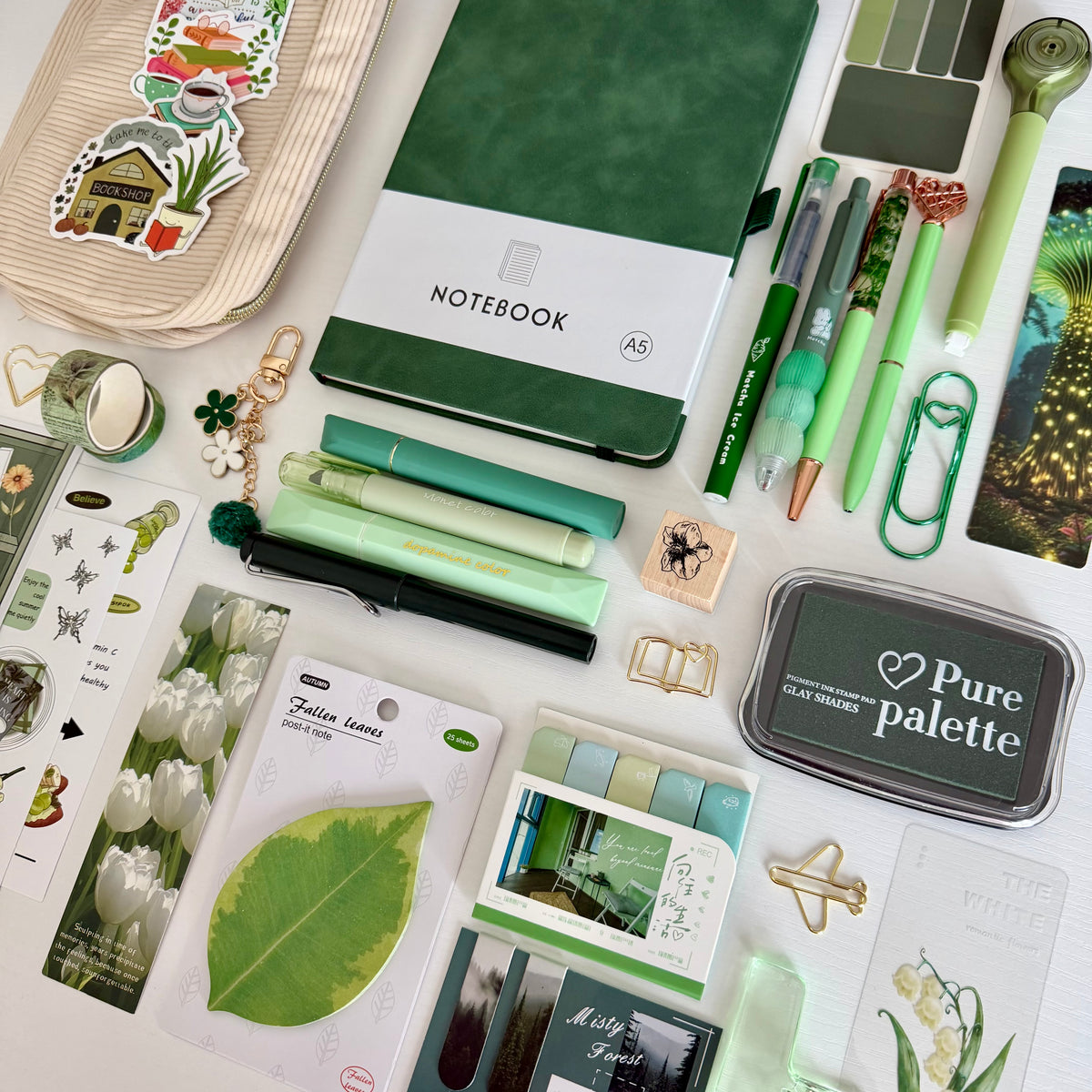 Emerald Whispers | Bookish Stationery & Gift Bundle 🌿📚