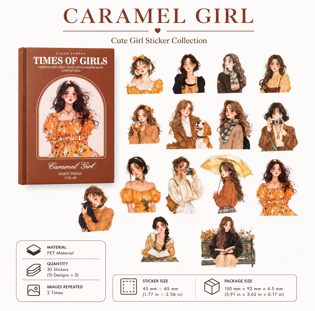 Times of Girls Sticker Collection