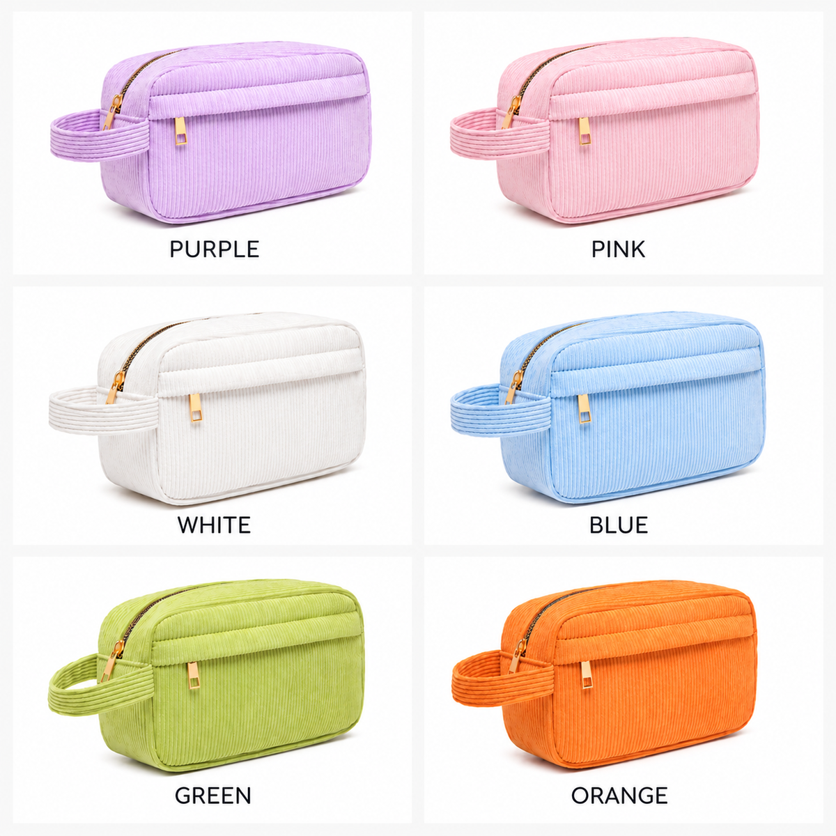 Corduroy Cosmetic & Stationery Pouch