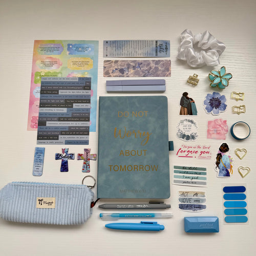 Light Blue Bible Study Set