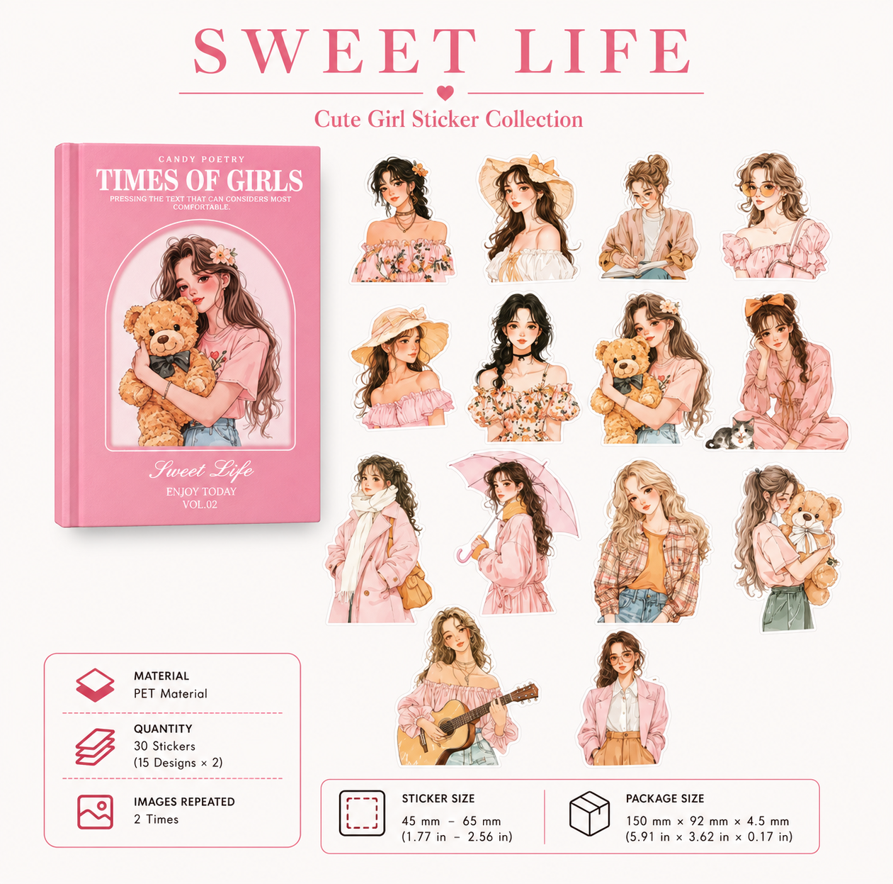 Times of Girls Sticker Collection