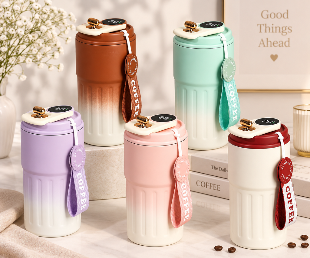 Smart Temperature Display Coffee Tumbler - 450 mL ☕✨