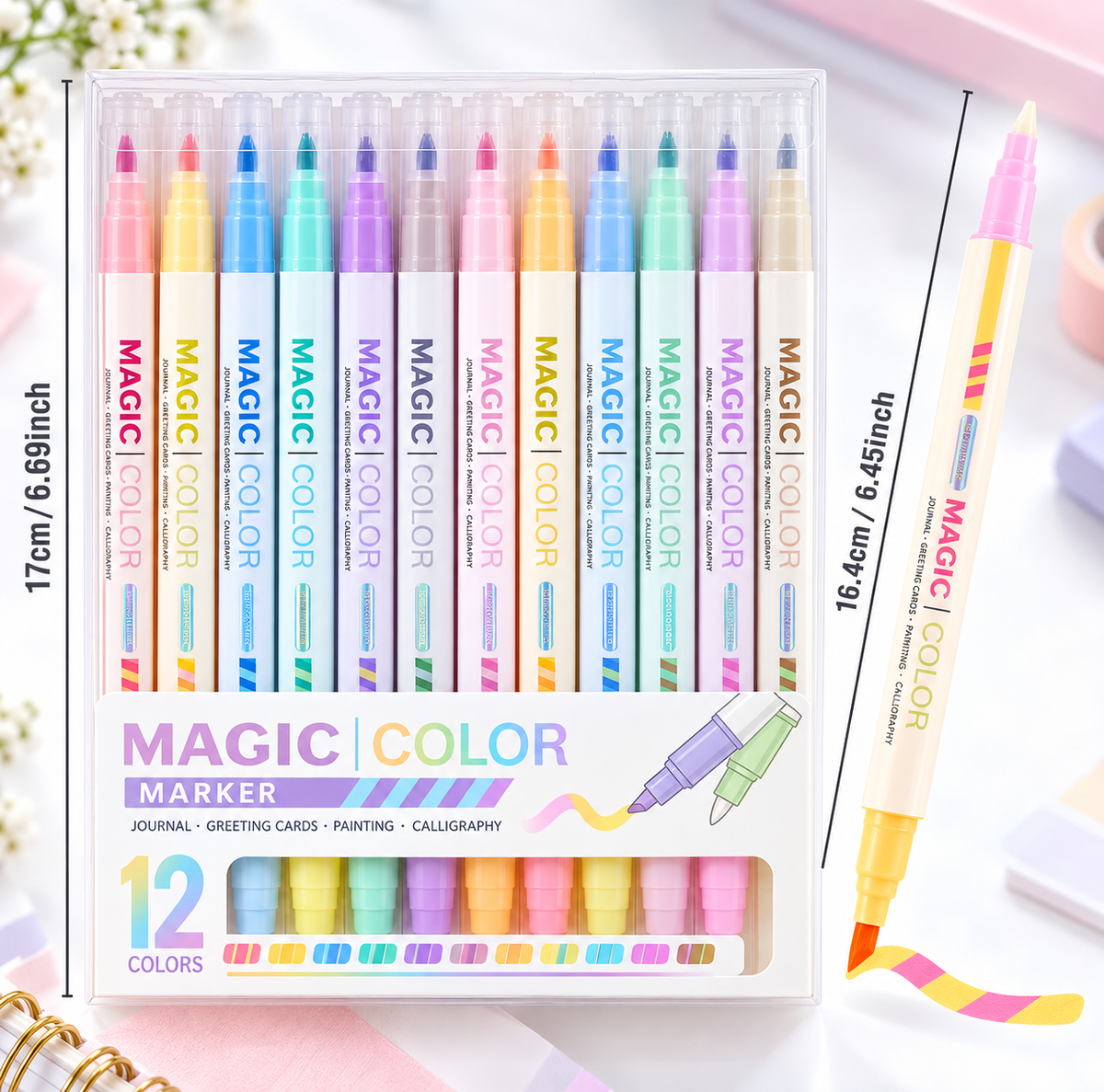 ✨ Magic Color-Change Dual-Tip Highlighters